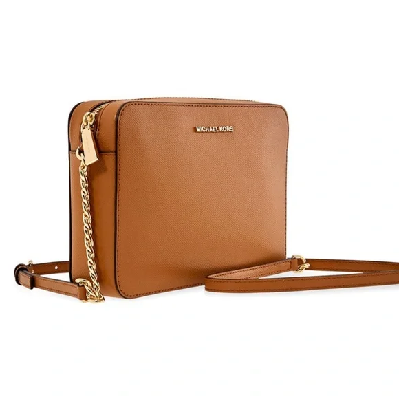 MICHAEL KORS  Crossbody Bag JS Large Saffiano Leather Acorn NEW - Minor Damage - Picture 2 of 12